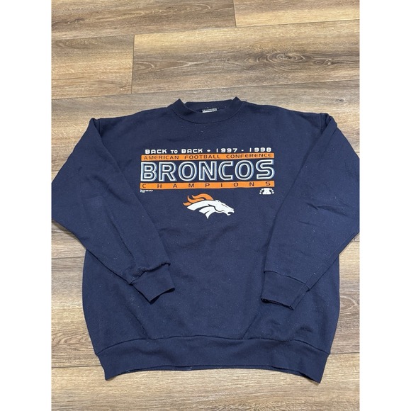 Tultex Other - Vintage 90s Men's Size Large Tultex Denver Broncos AFC Champions Sweatshirt Blue